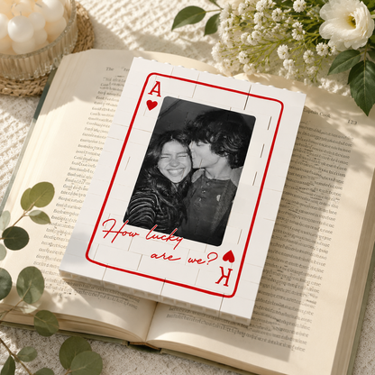 Personalized Photo Rectangle Building Blocks – “King & Queen” Couple Gift – Custom Anniversary Keepsake