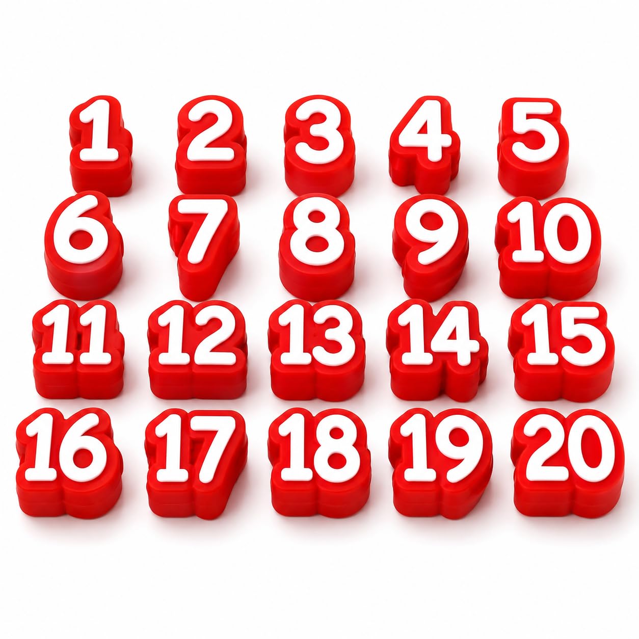 20 Pcs Number Pencil Toppers 1-20, Reusable Classroom Pencil Labels for Teachers, Pencil Tracking Markers for Student Number System, School Supply Station and Classroom Organization