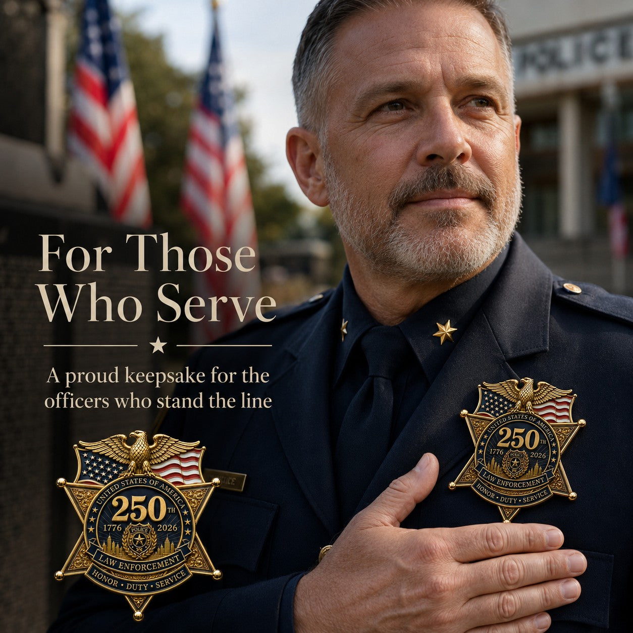 ⚡️Last Day 49% OFF - America 250 Law Enforcement Brooch