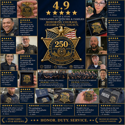 ⚡️Last Day 49% OFF - America 250 Law Enforcement Brooch