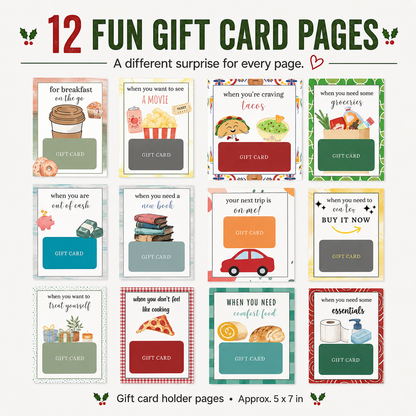 🔥 Christmas Gift Card Book (Buy 2 get 1 free & Buy 3 get 2 free)