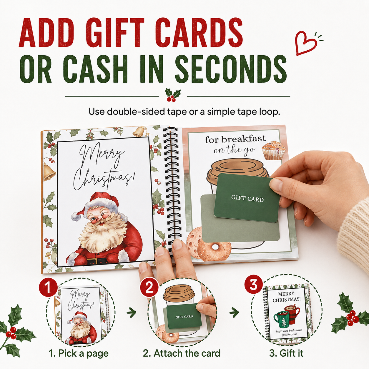 🔥 Christmas Gift Card Book (Buy 2 get 1 free & Buy 3 get 2 free)