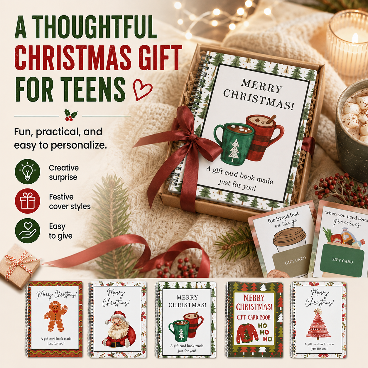 🔥 Christmas Gift Card Book (Buy 2 get 1 free & Buy 3 get 2 free)