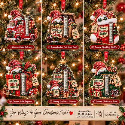 🎄 Gnome Christmas Cash Holder Ornament