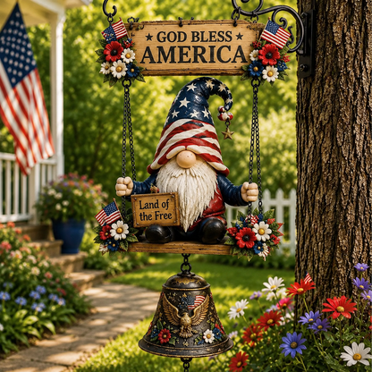 Rustic Garden Gnome Bell Outdoor Decor (buy 2 10% off)