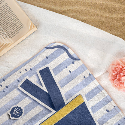 Custom School Pennant Flag Graduation Gift - Personalized Beach Towel