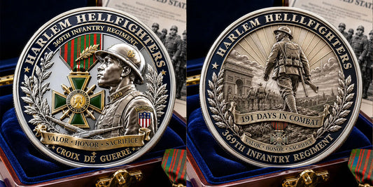 Harlem Hellfighters Commemorative Metal Medal – 369th Infantry Regiment Tribute