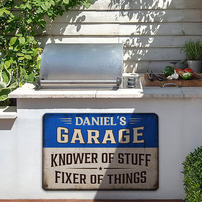 Knower And Fixer - Personalized Custom Metal Sign