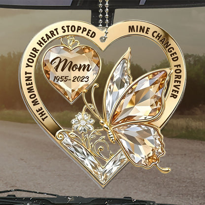 The Moment My Heart Changed Forever - Personalized Custom Car Ornament