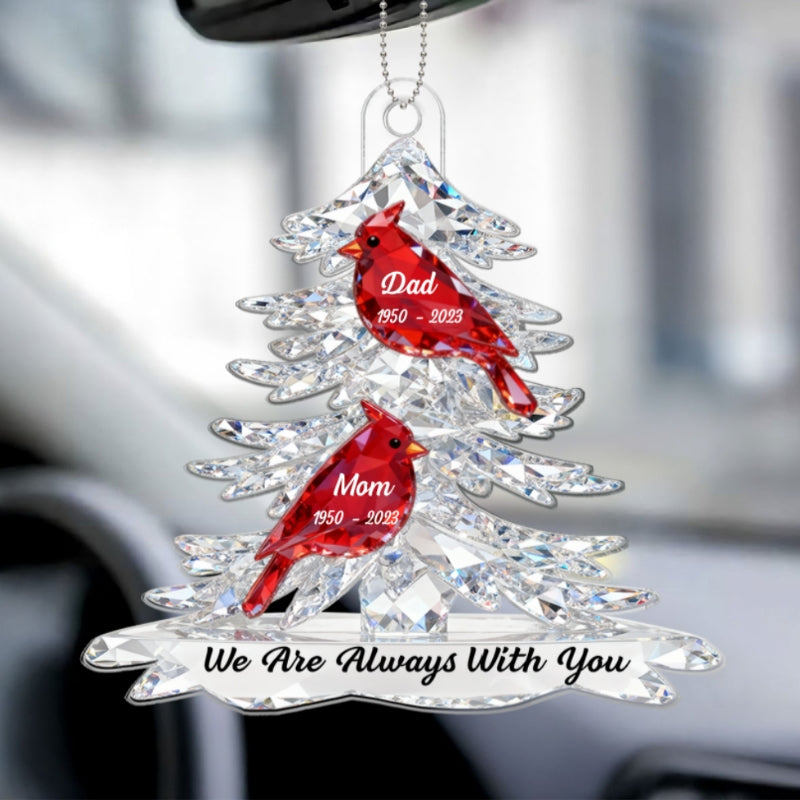 Cardinals Memorial - Personalized Acrylic Ornament - Remembrance Gift, Sympathy Gift For Whole Family, Extended Family