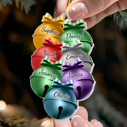 Family Christmas Bells - Personalized Acrylic Ornament
