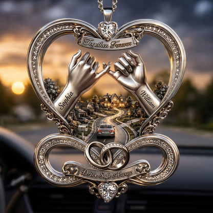 Infinity Love Car Ornament - Personalized Gifts For Couple
