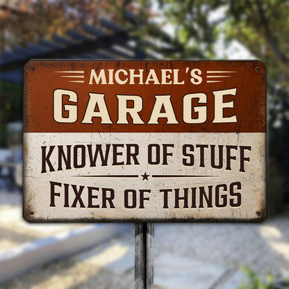 Knower And Fixer - Personalized Custom Metal Sign