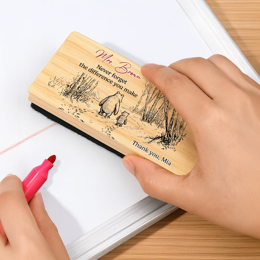 Never Forget The Difference You Make - Personalized Custom Whiteboard Eraser