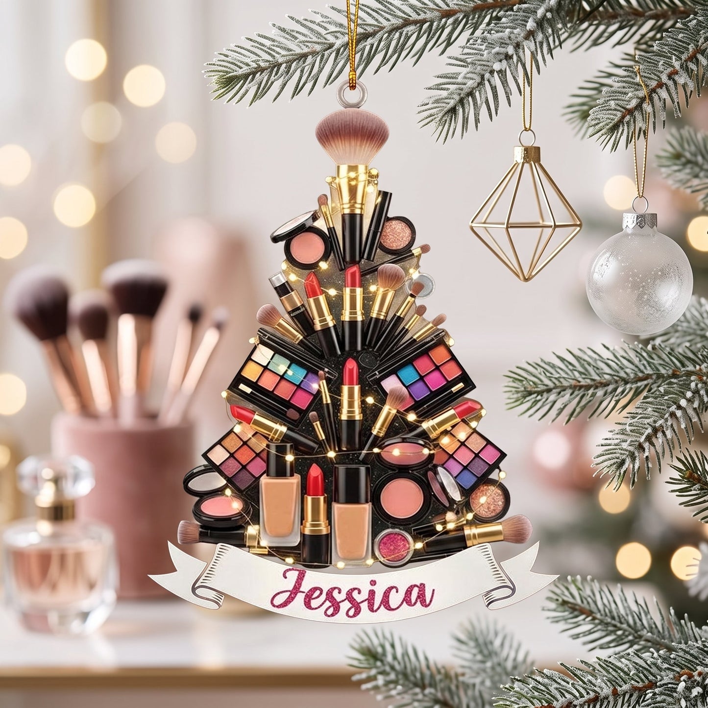 Personalized Makeup Artist Christmas Ornament Gift