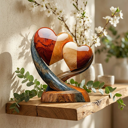 Together Forever - Personalized Two Heart Couple Plaque