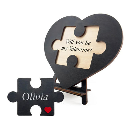 Personalized Love Keepsake Couple Jigsaw Puzzle Name Logo-Romantic Valentine's Day/ Anniversary Gift for Him Her