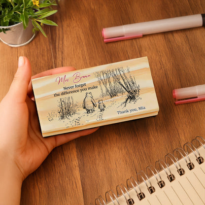 Never Forget The Difference You Make - Personalized Custom Whiteboard Eraser