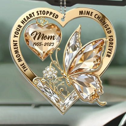 The Moment My Heart Changed Forever - Personalized Custom Car Ornament