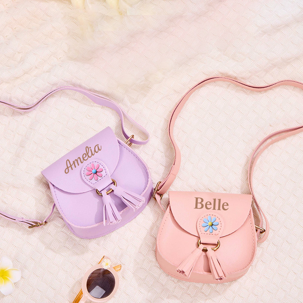 Personalized Kid Flower Crossbody Bag