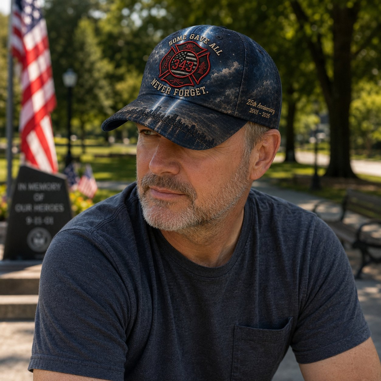 🔥Never Forget 343 Memorial Cap 🧢(Breathable & Lightweight Comfort & Unisex Fit)
