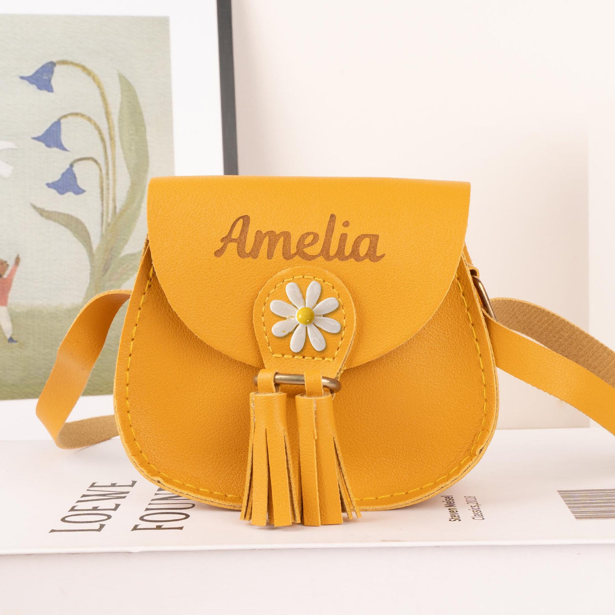 Personalized Kid Flower Crossbody Bag