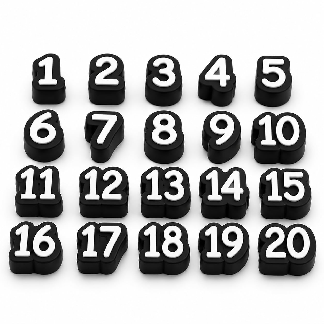 20 Pcs Number Pencil Toppers 1-20, Reusable Classroom Pencil Labels for Teachers, Pencil Tracking Markers for Student Number System, School Supply Station and Classroom Organization