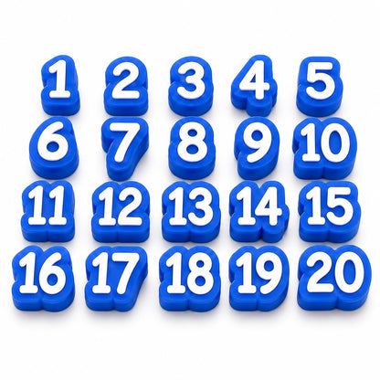 20 Pcs Number Pencil Toppers 1-20, Reusable Classroom Pencil Labels for Teachers, Pencil Tracking Markers for Student Number System, School Supply Station and Classroom Organization