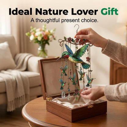 🕊️🎐Graceful Hummingbird Wind Chime| 🌬️ Whispering Wind & Shining Light