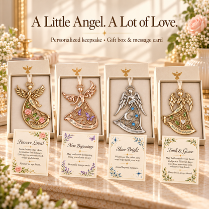 Personalized Guardian Angel Keepsake Ornament with Premium Gift Box & Card 👼✨