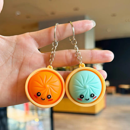 Light-Up Dumpling Keychain - Wear-Resistant Stress Relief Toy for Daily Use, Party, Festivals, School Prizes & Gifting