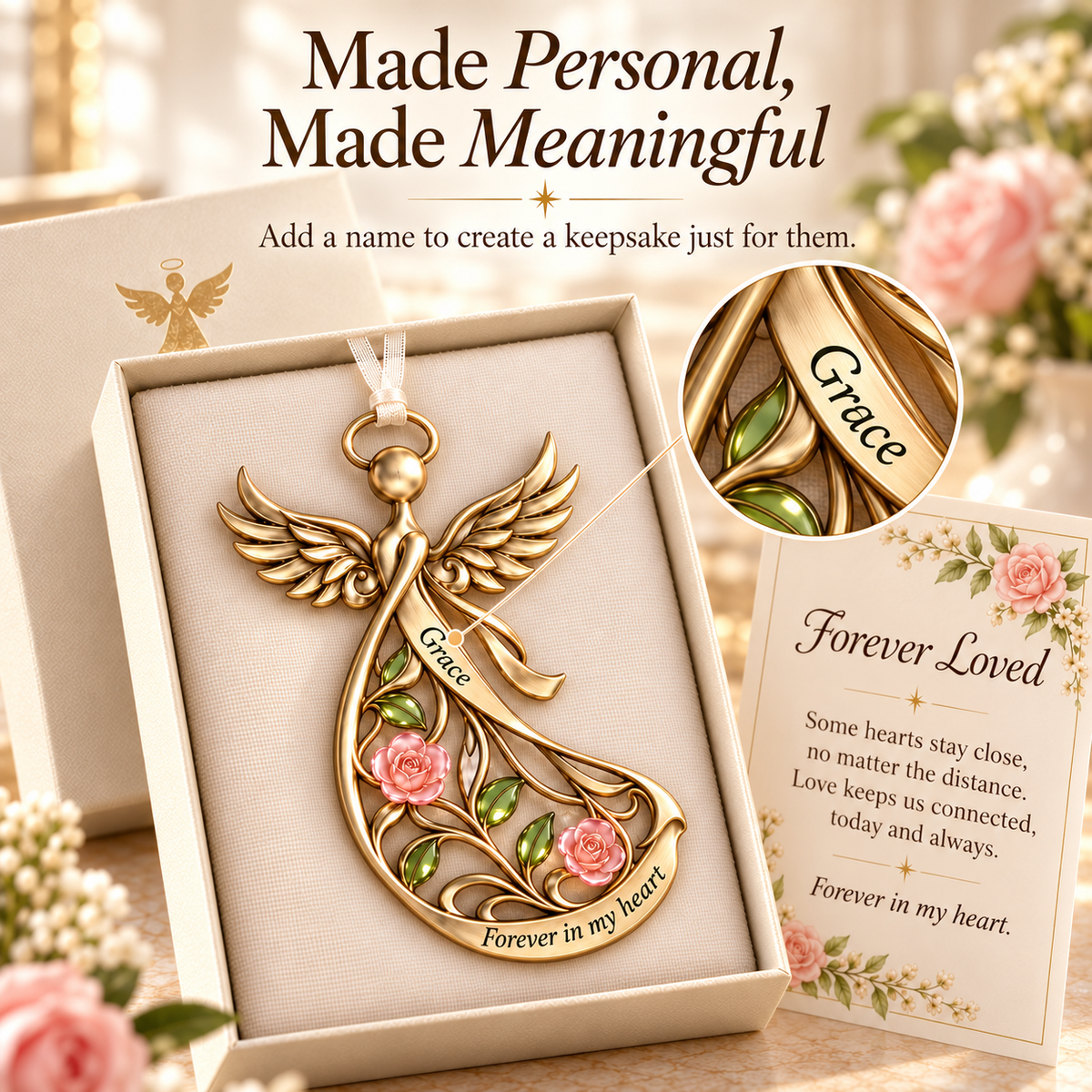 Personalized Guardian Angel Keepsake Ornament with Premium Gift Box & Card 👼✨