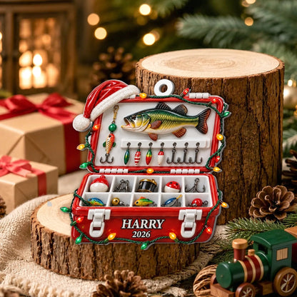 Personalized Fishing Tackle Box Ornament