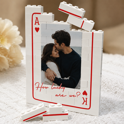 Personalized Photo Rectangle Building Blocks – “King & Queen” Couple Gift – Custom Anniversary Keepsake