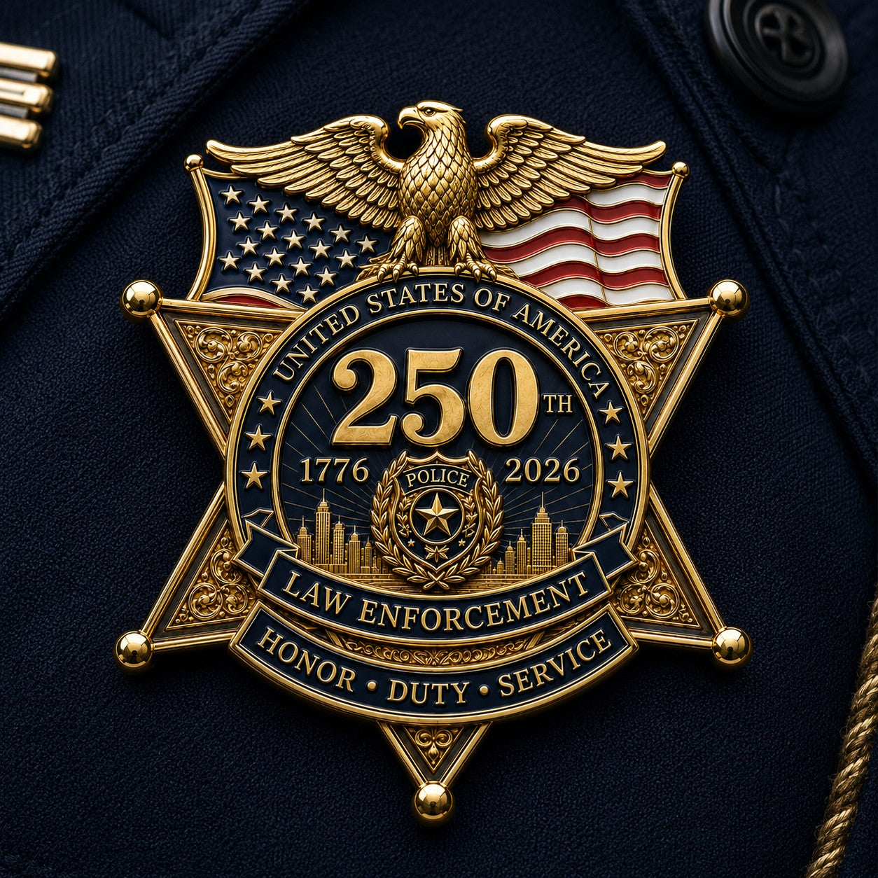 ⚡️Last Day 49% OFF - America 250 Law Enforcement Brooch