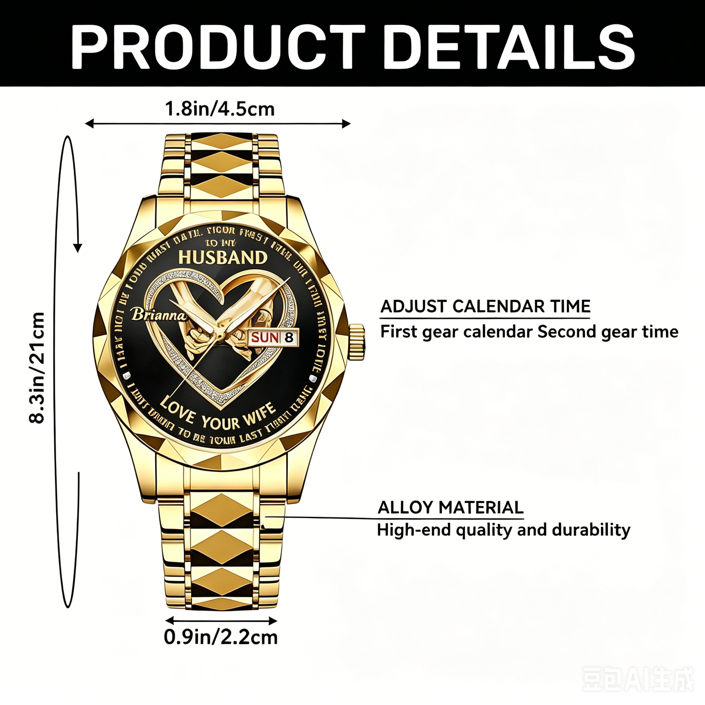 I Want To Be Your Last Everything - Personalized Men's Wrist Watch