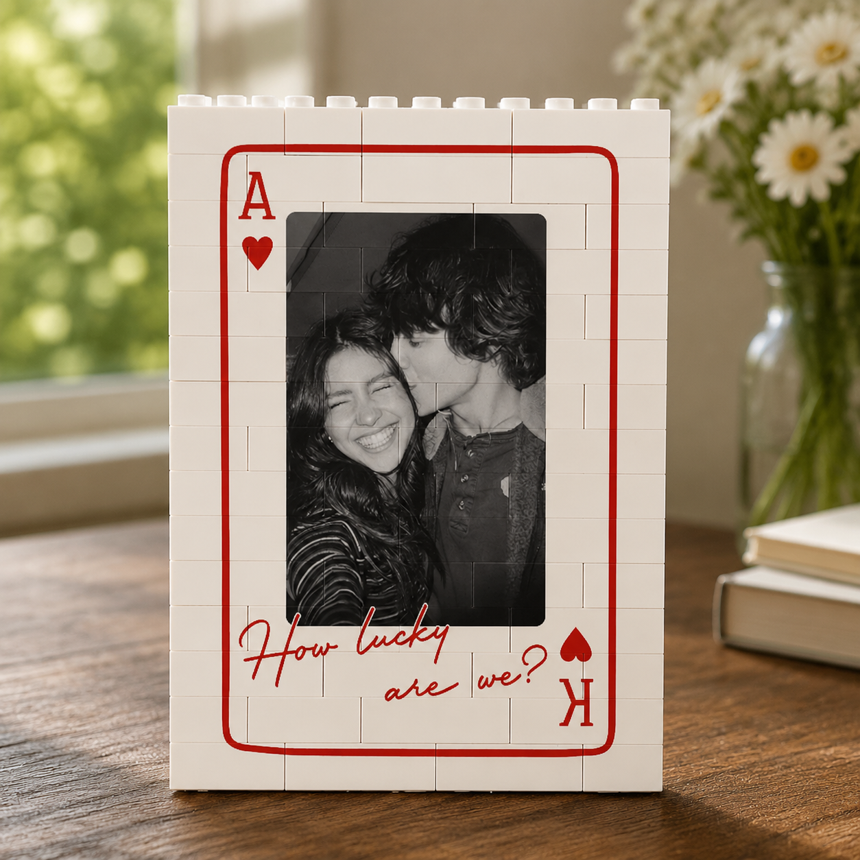Personalized Photo Rectangle Building Blocks – “King & Queen” Couple Gift – Custom Anniversary Keepsake