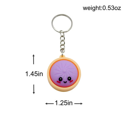Light-Up Dumpling Keychain - Wear-Resistant Stress Relief Toy for Daily Use, Party, Festivals, School Prizes & Gifting