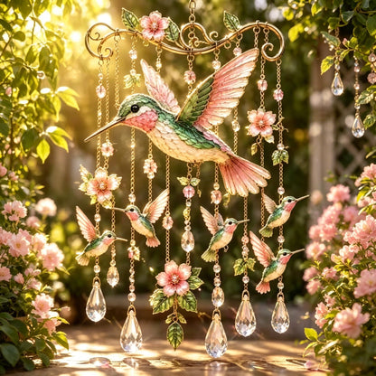 🕊️🎐Graceful Hummingbird Wind Chime| 🌬️ Whispering Wind & Shining Light