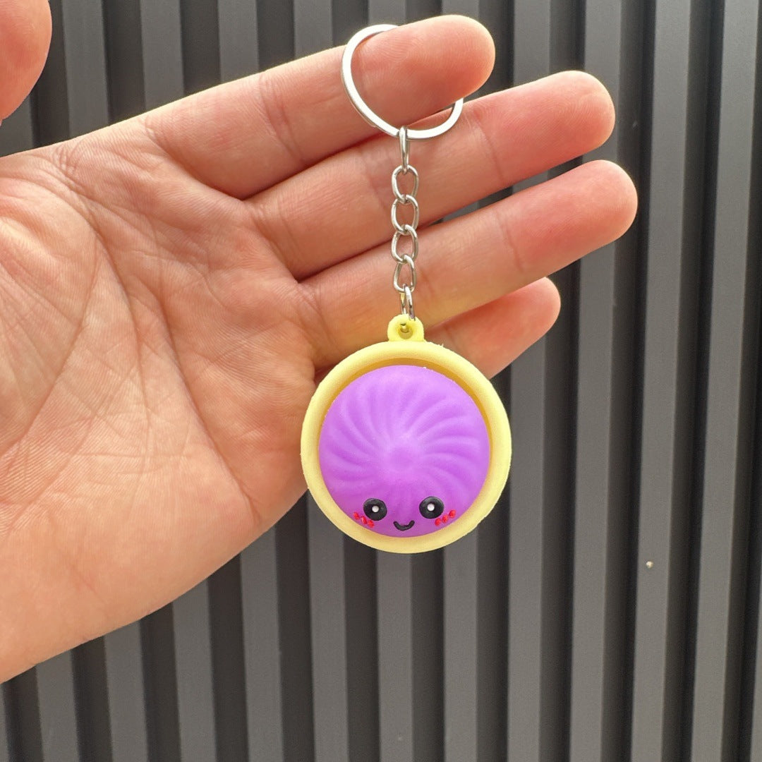 Light-Up Dumpling Keychain - Wear-Resistant Stress Relief Toy for Daily Use, Party, Festivals, School Prizes & Gifting