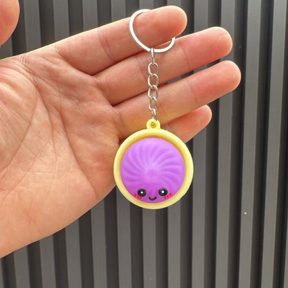 Light-Up Dumpling Keychain - Wear-Resistant Stress Relief Toy for Daily Use, Party, Festivals, School Prizes & Gifting