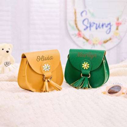 Personalized Kid Flower Crossbody Bag
