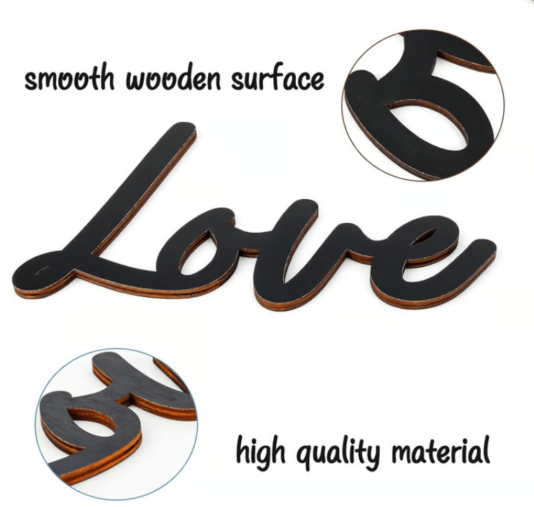 "Love you Bye" ✨Wooden Wall Hanging Sign Decoration - No Wall Damage