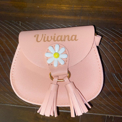 Personalized Kid Flower Crossbody Bag
