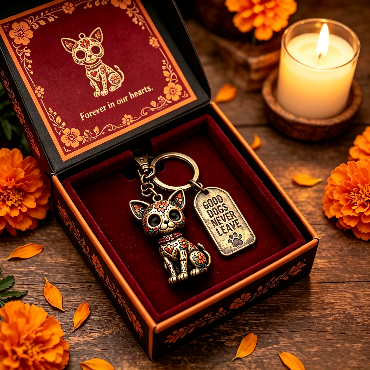 💀 Day of the Dead Skull Keychain Collection
