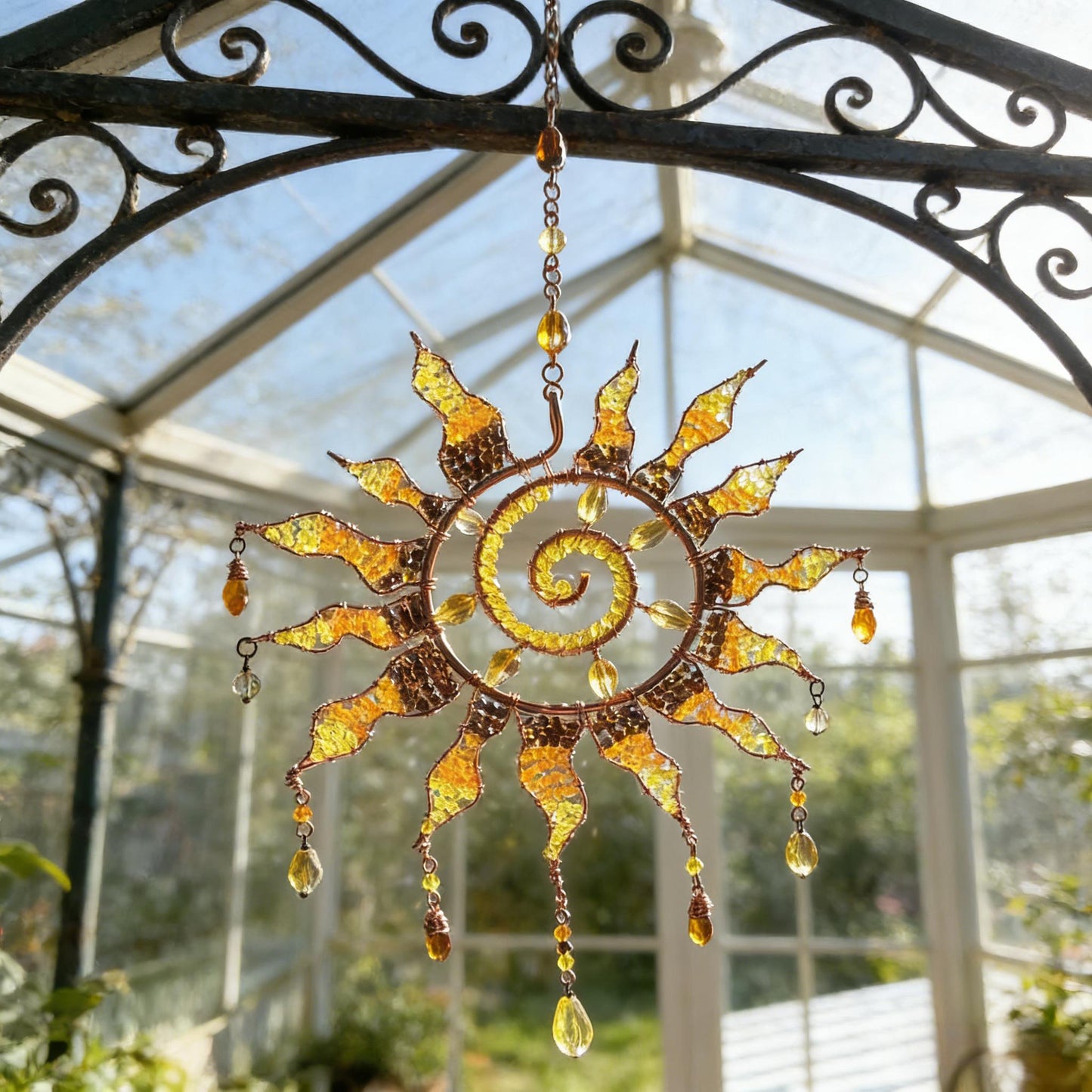 ☀️Sun Spiral Crystal Suncatcher – Handcrafted Bohemian Light Catcher (buy 2 10% off)