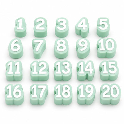 20 Pcs Number Pencil Toppers 1-20, Reusable Classroom Pencil Labels for Teachers, Pencil Tracking Markers for Student Number System, School Supply Station and Classroom Organization