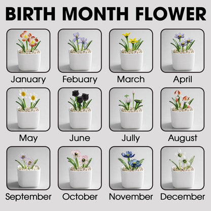 To My Wife Soulmate Best Friend - Personalized Custom Glass Birth Month Flower