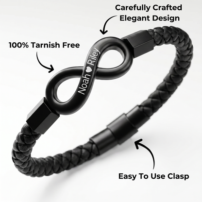 "To My Husband" - Infinity Personalized Bracelet