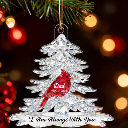 Cardinals Memorial - Personalized Acrylic Ornament - Remembrance Gift, Sympathy Gift For Whole Family, Extended Family